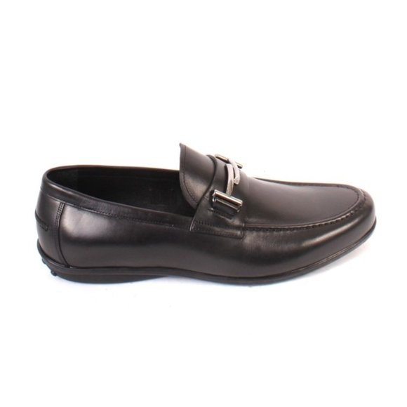 ROBERTO SERPENTINI 20598 Black Leather Moccasins Loafers Shoes main image 7